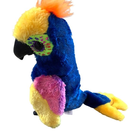 Ty Silk Beanie Babies Plush Wynnie Parrot MaCaw 6 in Tall Stuffed Animal Toy Mul - Picture 3 of 5